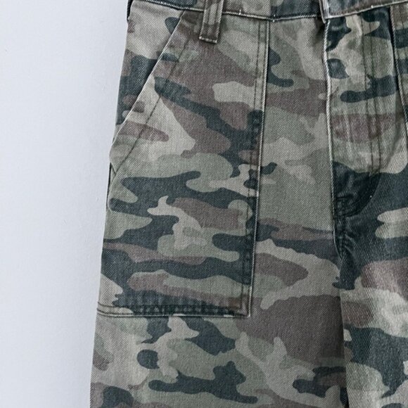 Free People Camo Crop Pants size 26 - Picture 3 of 11